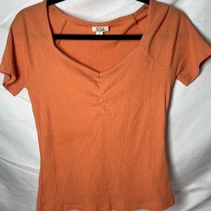 ana orange v-neck top size s